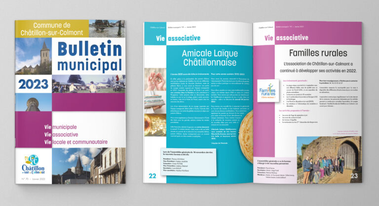 un graphiste en Mayenne - Réalisation - Châtillon-sur-Colmont - Bulletin Municipal